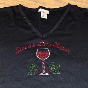 Christmas Bling Santa’s Little Helper Tee